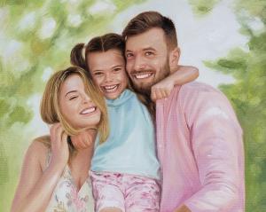 Transform Your Family Photos into Custom Hand-Painted Oil Portraits