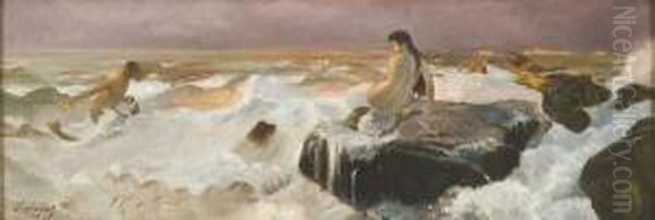 Sirene Oil Painting by Giuseppe Soldati