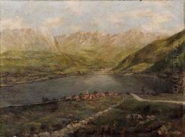 Sul Lago D'idro Oil Painting by Erminio Soldera