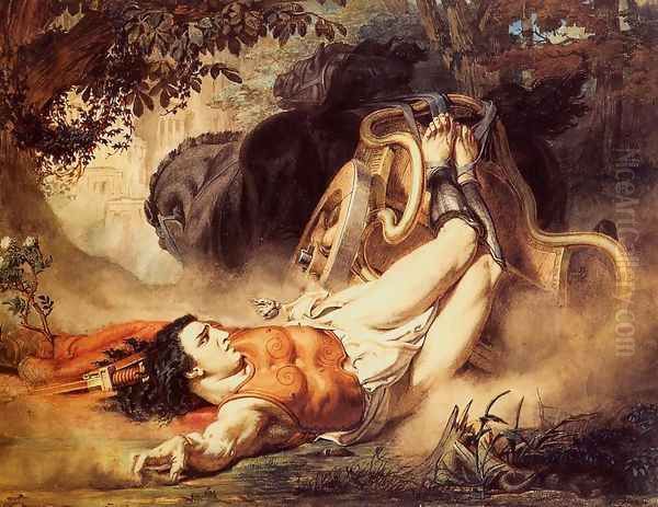 The Death of Hippolytus Oil Painting by Sir Lawrence Alma-Tadema