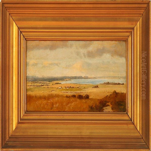 Fiord Landscape Oil Painting by Jorgen Sonne
