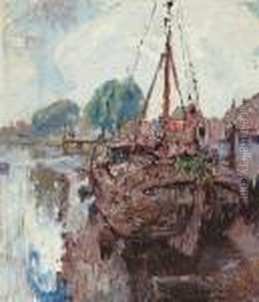 Scheldeoever Oil Painting by Leo Spanoghe