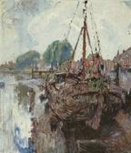 Leo - Scheldeoever Oil Painting by Leo Spanoghe