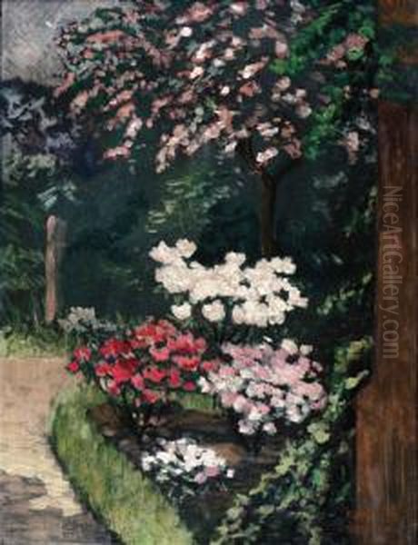 V Zahrade Oil Painting by Rudolf Vojtech Spillar