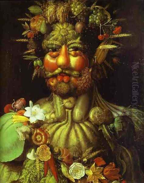 Vertumnus Oil Painting by Giuseppe Arcimboldo