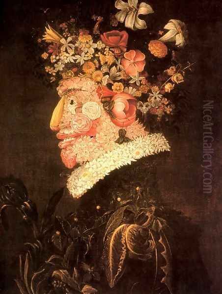 The Spring 2 Oil Painting by Giuseppe Arcimboldo