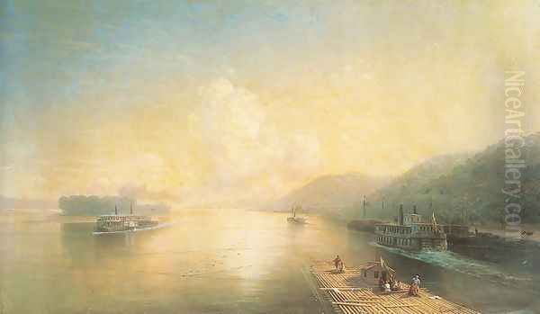 Volga near Zhiguli Oil Painting by Ivan Konstantinovich Aivazovsky