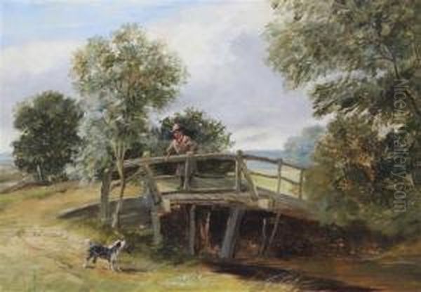 The Bridge Oil Painting by Arthur J. Stark