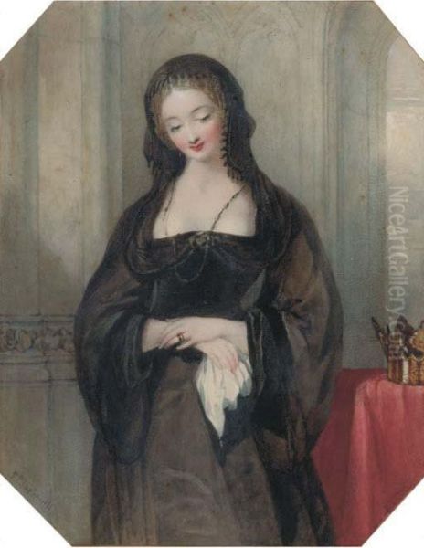 The Widow Oil Painting by Francis Philip Stephanoff