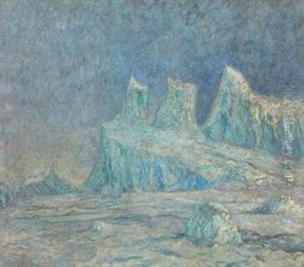 Colossal Berg Oil Painting by Frank Wilbert Stokes