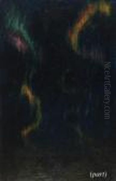 Aurora Borealis (south Greenland) Oil Painting by Frank Wilbert Stokes