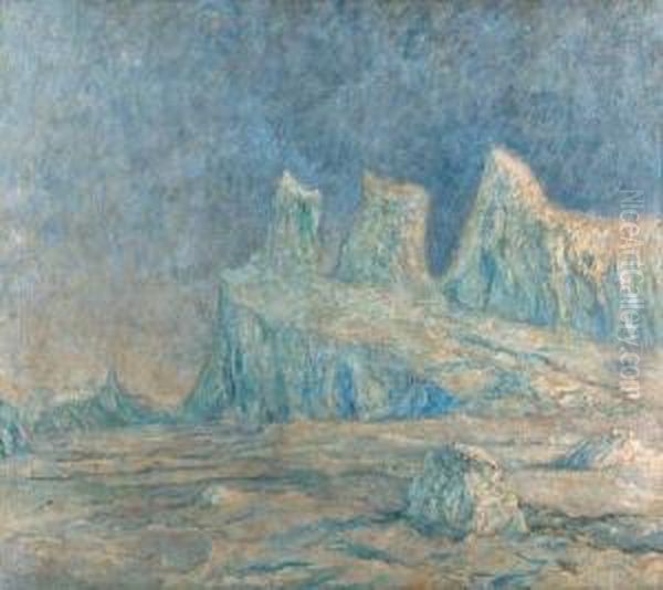 Colossal Berg, Greenland Oil Painting by Frank Wilbert Stokes