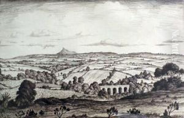 Landscape With An Aquaduct Oil Painting by Ian Strang