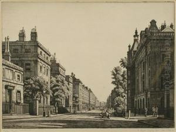 Harley Street Oil Painting by Ian Strang