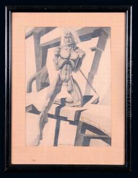 Prometeusz, 1932 R. Oil Painting by Norbert Strassberg