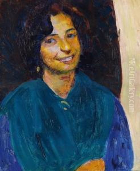 Frauenportrat Oil Painting by William Straube