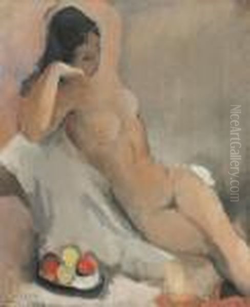 Divci Akt Oil Painting by Frantisek Susser