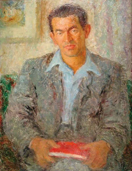 Portret Mezczyzny Oil Painting by Janina Sussle-Muszkietowa