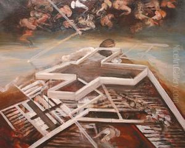 W Saloniku (kompozycja I) Oil Painting by Janina Sussle-Muszkietowa