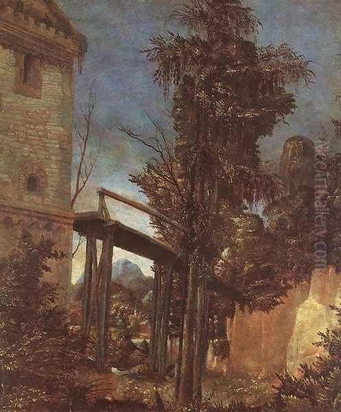 Landscape With Path 1518 Oil Painting by Albrecht Altdorfer
