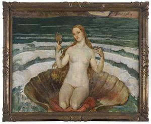 Venere Nasce Dalle Acque Oil Painting by Giorgio Szoldaticz