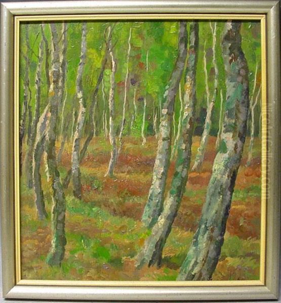 Birkenwald Oil Painting by Walter Tanck