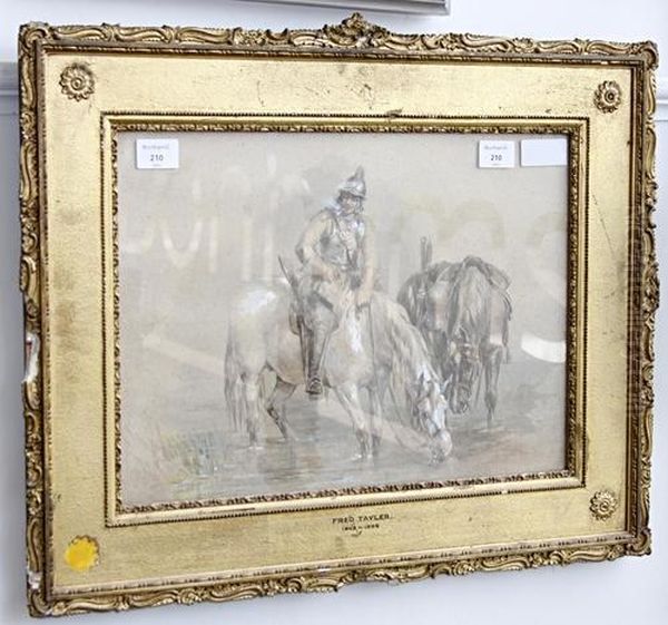 Watering The Horses Oil Painting by John Frederick Tayler