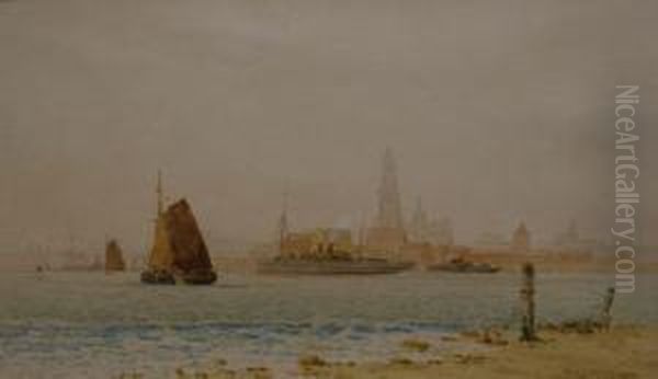 Antwerp Oil Painting by Henri Tebbitt