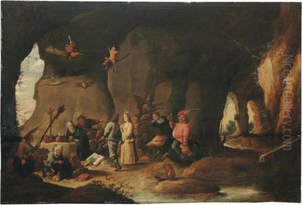 The Temptation Of Saint Anthony Oil Painting by David The Younger Teniers