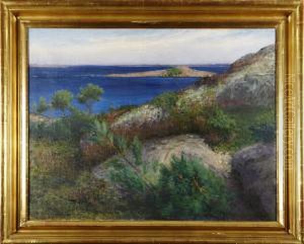 Gronskandeskargardslandskap Oil Painting by Robert Thegerstrom