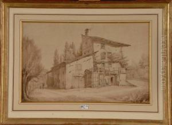 Vieille Ferme Oil Painting by Augustin Alexandre Thierriat