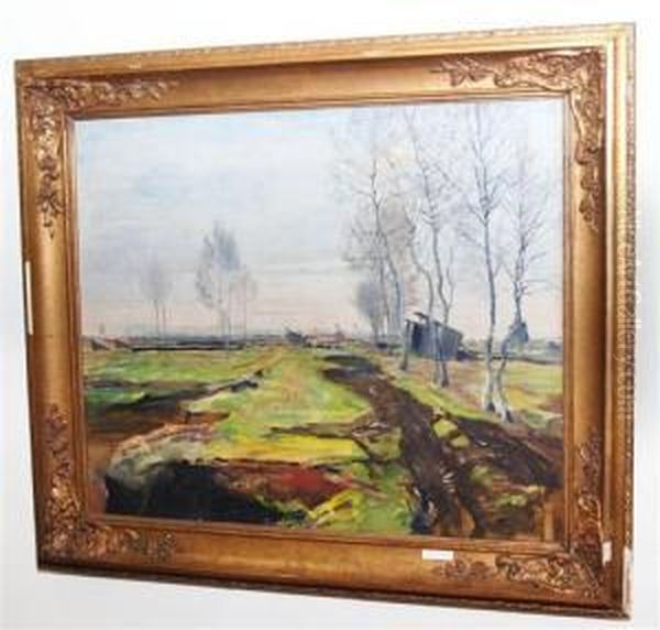 Fruhling Im Moor. Oil Painting by Harald Tillberg