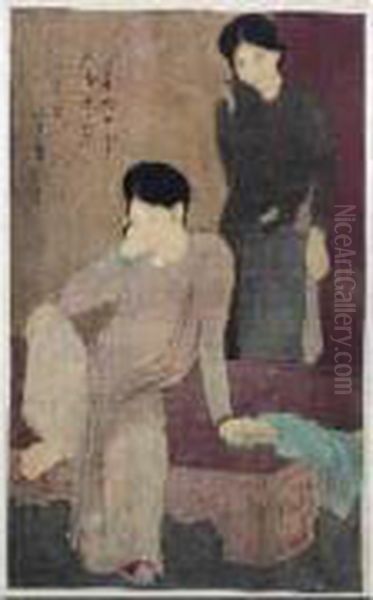 To Van Les Deux Soeurs Oil Painting by To Ngoc Van