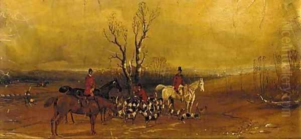 Over the brook Oil Painting by Henry Snr Alken