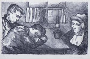 Three People Of The Island Of Walcheren In An Interior Three People Of The Island Of Walcheren In An Interior