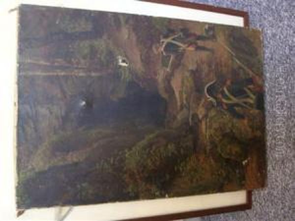 La Grotte Oil Painting by Alfred Charley Touchemolin