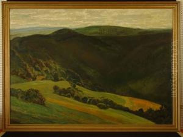 Bergwald Oil Painting by Gustav Traub
