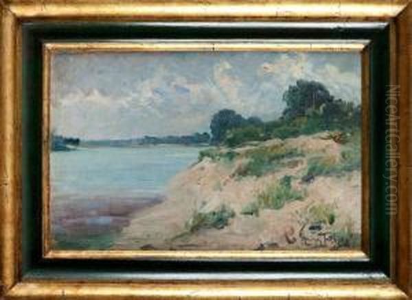 Brzeg Wislany Oil Painting by Maurycy Trebacz