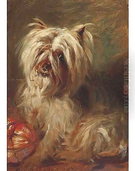 A cairn terrier Oil Painting by Robert L. Alexander