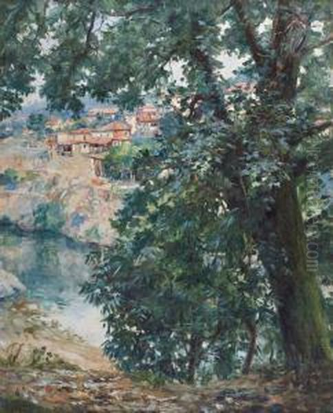 Por Entre As Arvores Oil Painting by Falcao Trigoso