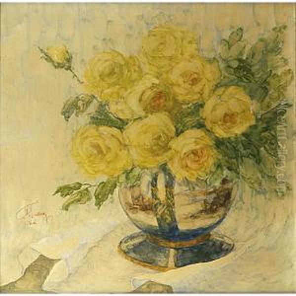Raffiguranti Fiori Oil Painting by Aurelio Tullio