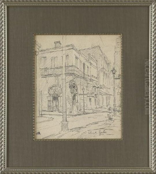 Absinthe House Oil Painting by Arnold Turtle