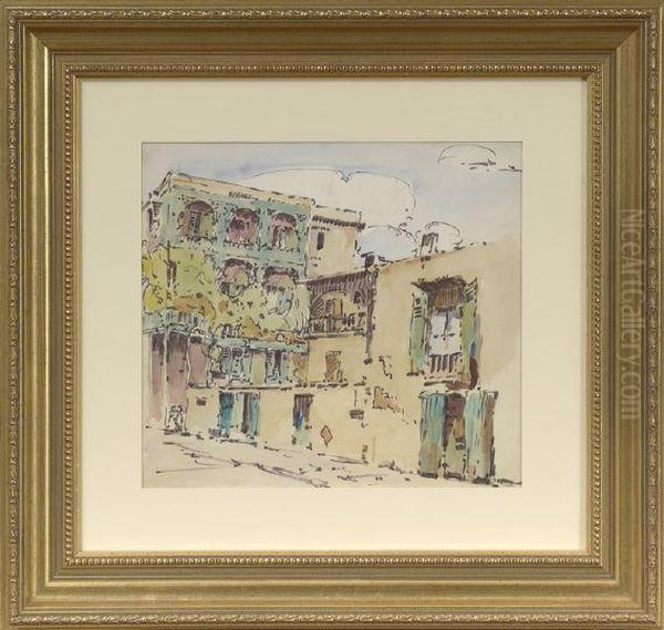 French Quarter Street Scene Oil Painting by Arnold Turtle