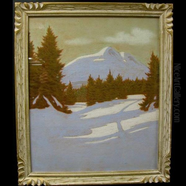 Jasper Park; Three Sisters Mountains, Banff Oil Painting by Halfred Tygesen