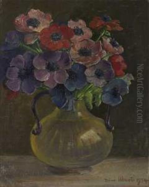 Anemonen Oil Painting by Dino Uberti