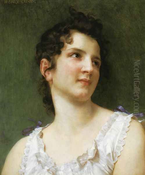 Portrait of a Young Girl Oil Painting by William-Adolphe Bouguereau