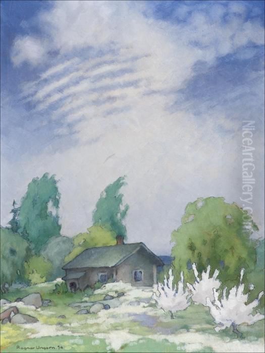 Iniolaistorppa. Oil Painting by Ragnar Ungern