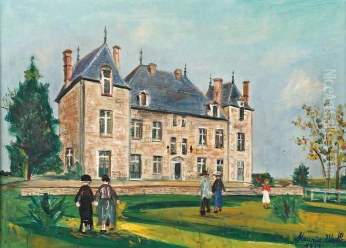 Chateau De Beaulieu - Varennes Les Macon Oil Painting by Maurice Utrillo