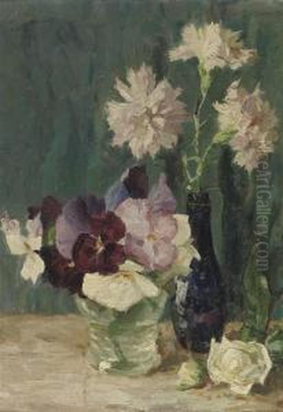 Violets And Coronations Oil Painting by Willem F.A.I. Vaarzon Morel