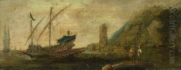 Kustenlandschaft Mit Galeere Oil Painting by Aert Anthonisz
